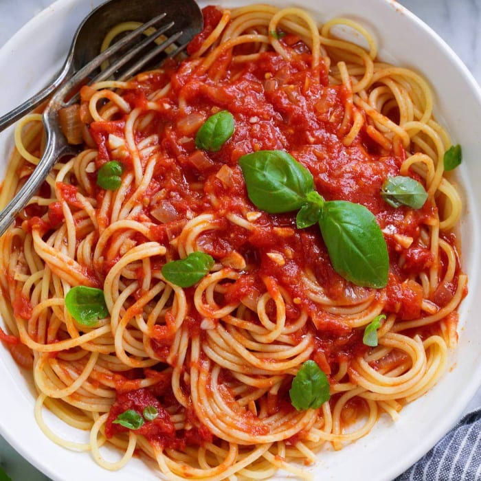 Pasta Marinara.