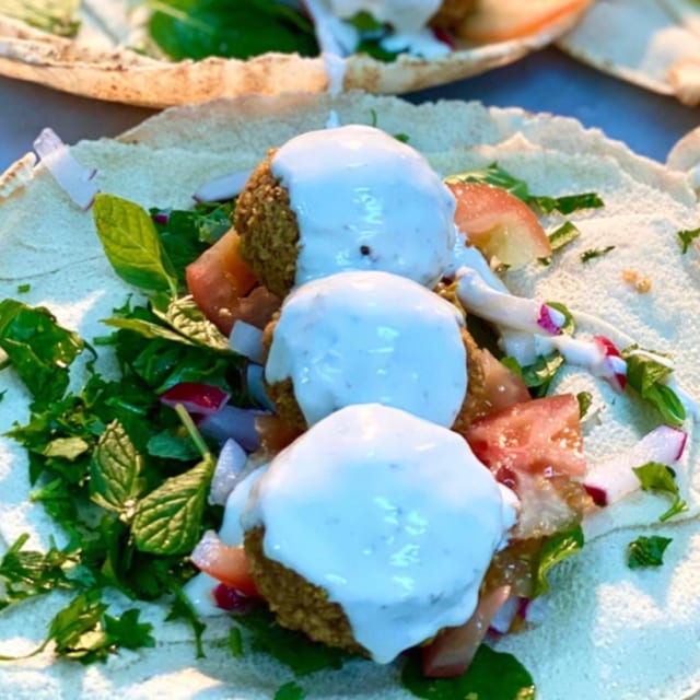 Falafel Pita Wrap.