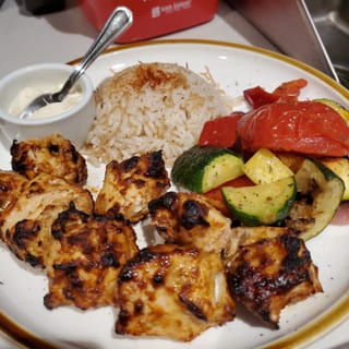 *CHICKEN KEBAB PLATTER TAKE OUT