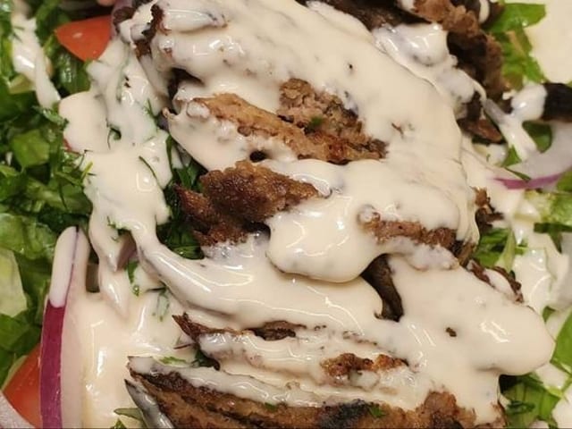 Lamb Shawarma Pita Wrap.